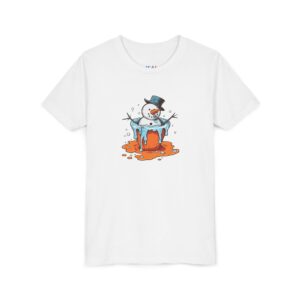 "cool melt" melting snowman winter kids' t shirt "cool melt" melting snowman winter kids' t shirt