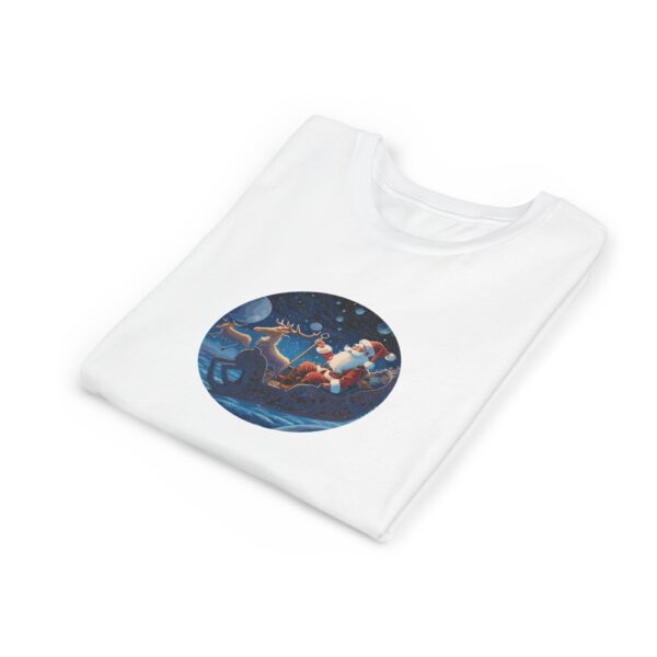 forkiddos "santa's moonlight flight" christmas t shirt