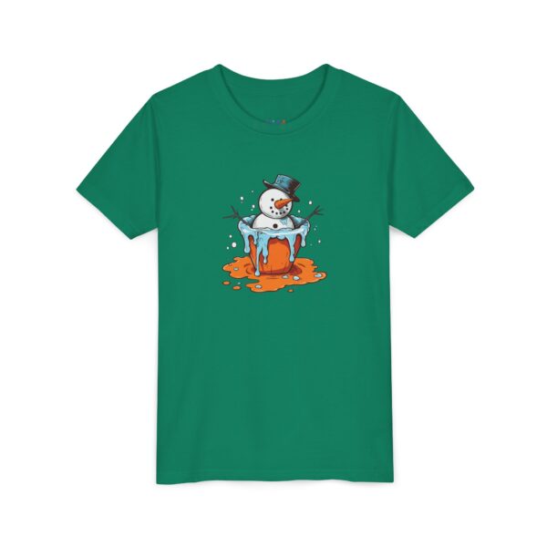 "cool melt" melting snowman winter kids' t shirt "cool melt" melting snowman winter kids' t shirt
